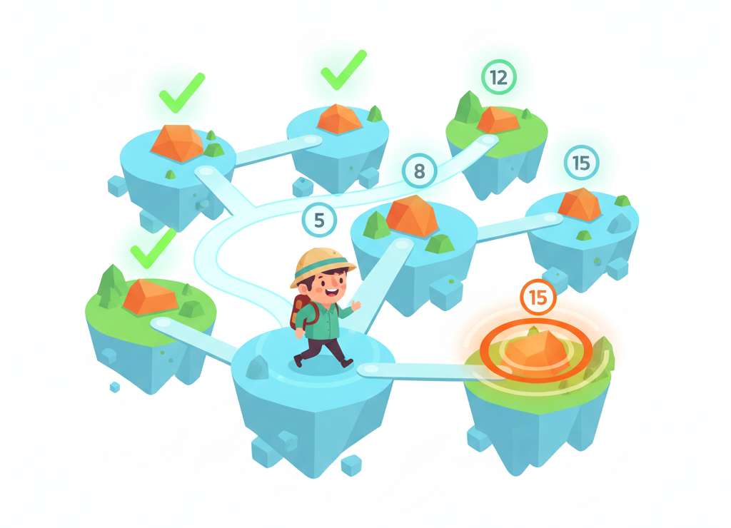 Алгоритм Дейкстры работает как умный исследователь