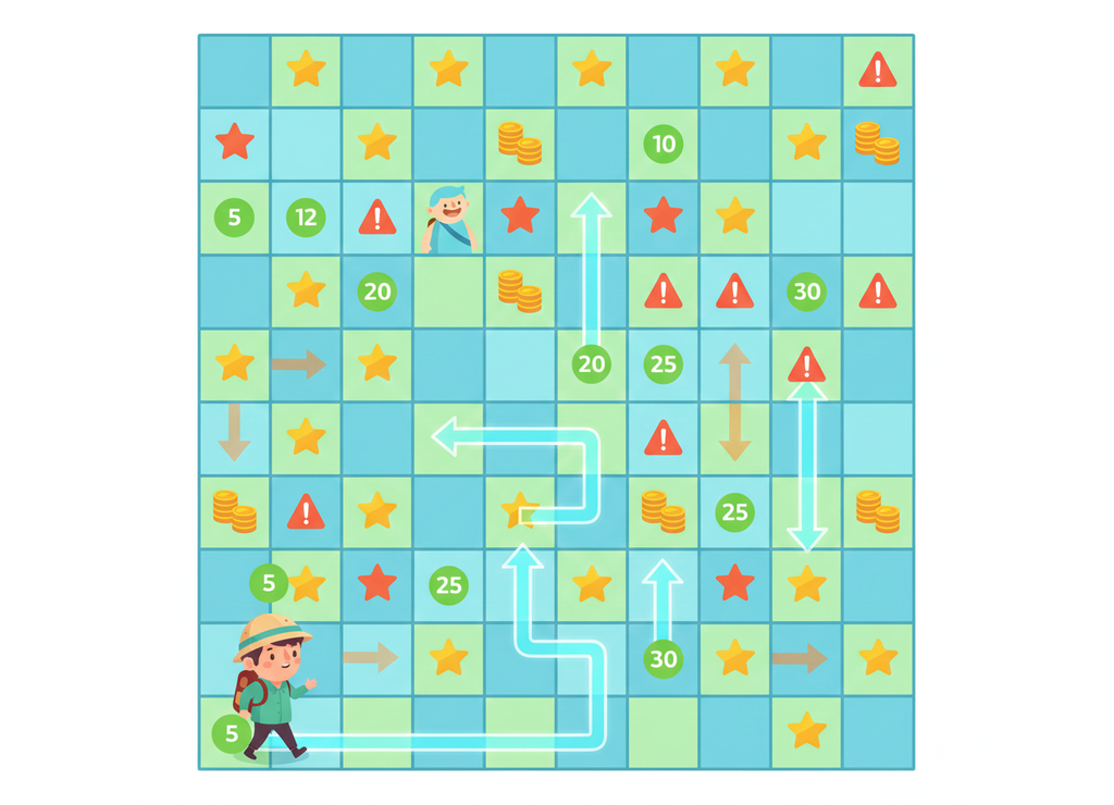 Динамическое программирование решает задачу шаг за шагом