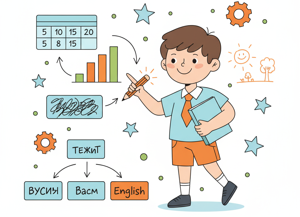 Комната подростка до и после уборки: слева хаос из книг, дисков, игрушек, справа всё аккуратно разложено по полкам и ящикам с понятными группами