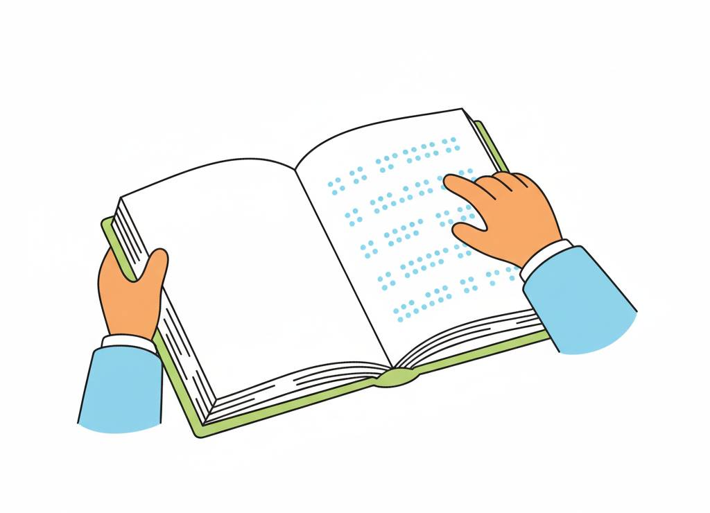 Азбука Брайля позволяет читать пальцами