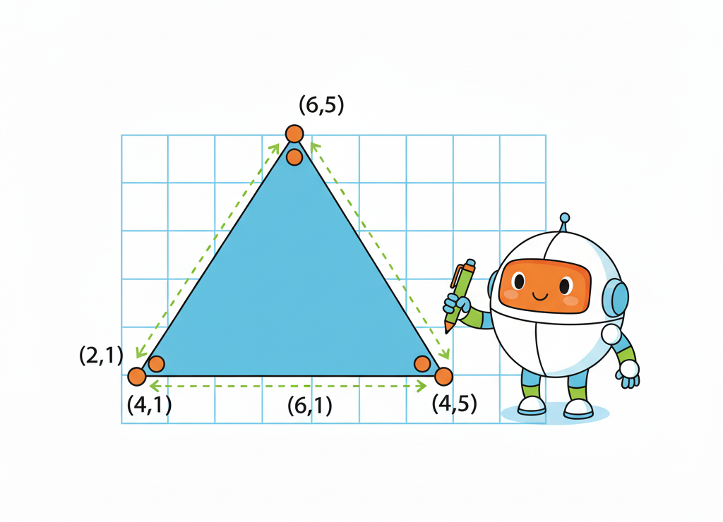 Чертёжник рисует треугольник, последовательно соединяя вершины
