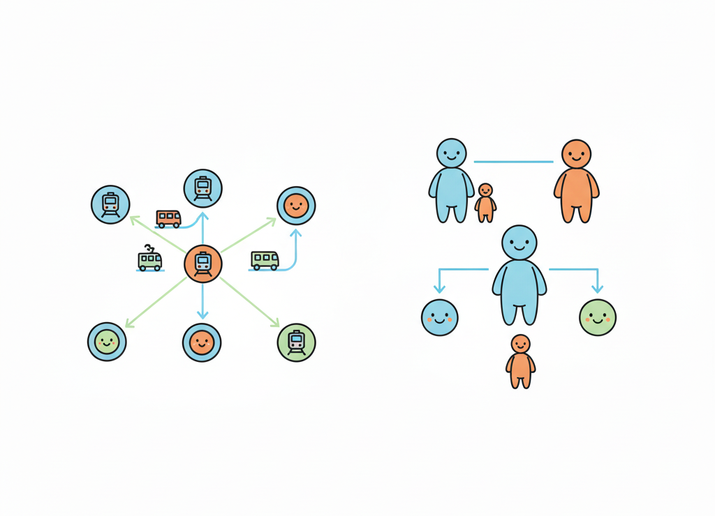 Схема отношений помогает быстро понять связи между объектами