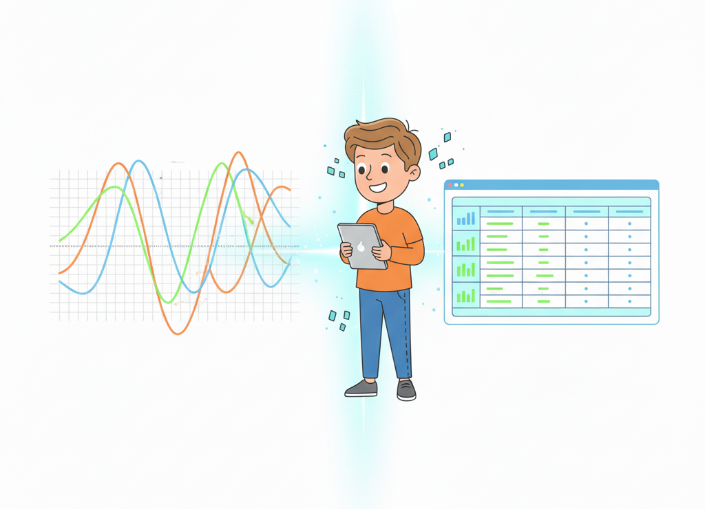От графика к таблице