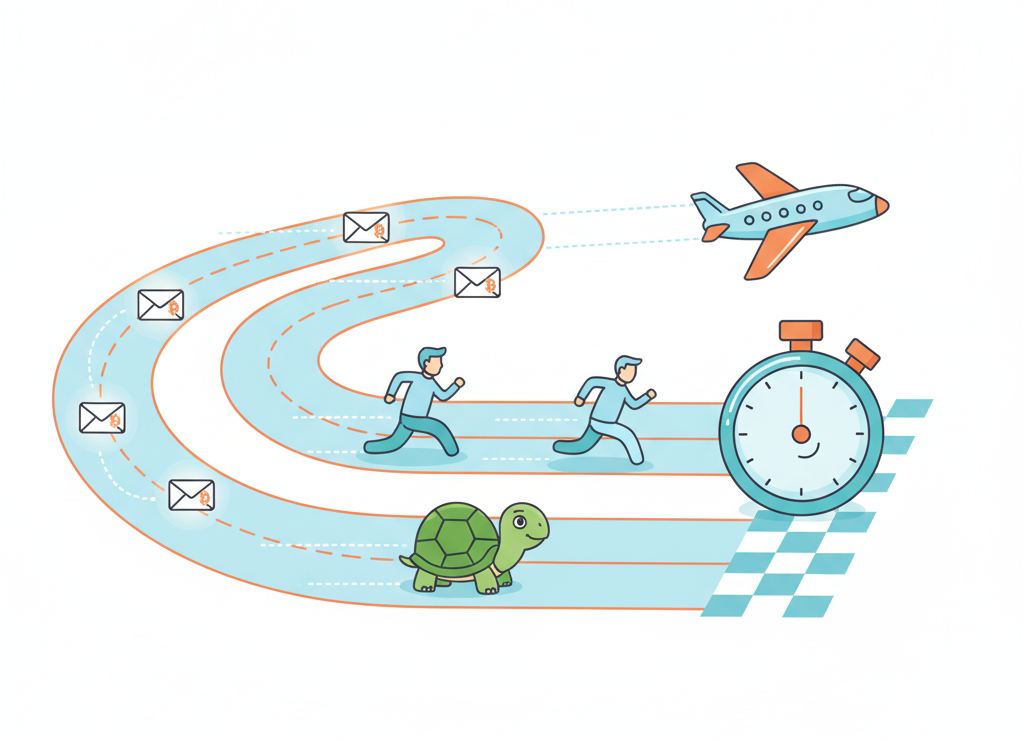 Чем выше скорость передачи, тем быстрее доставляются данные