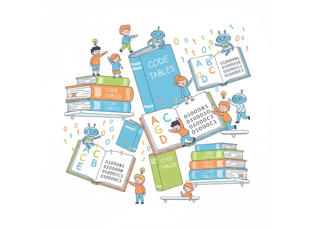 Каждый символ — это секретный код из нулей и единиц