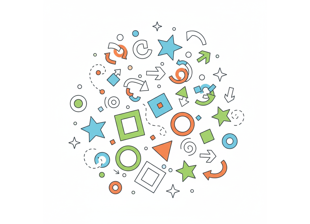 Из простых фигур можно создать сложные изображения