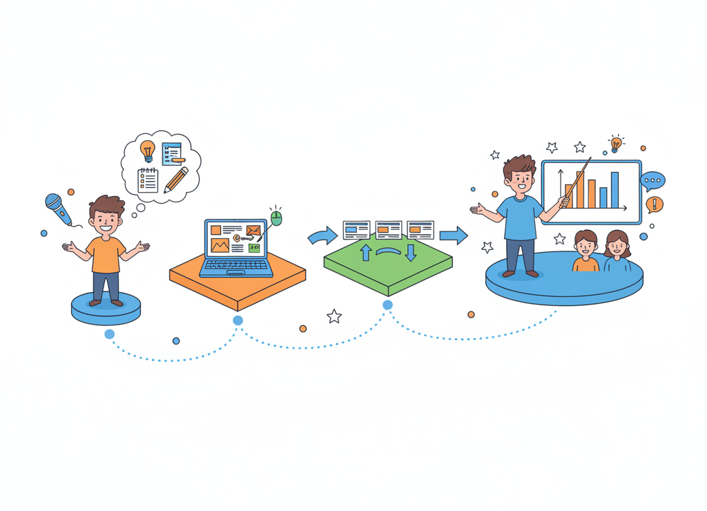 Четыре этапа создания презентации: от идеи до выступления