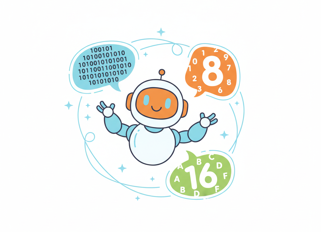 Компьютер умеет говорить на разных языках чисел