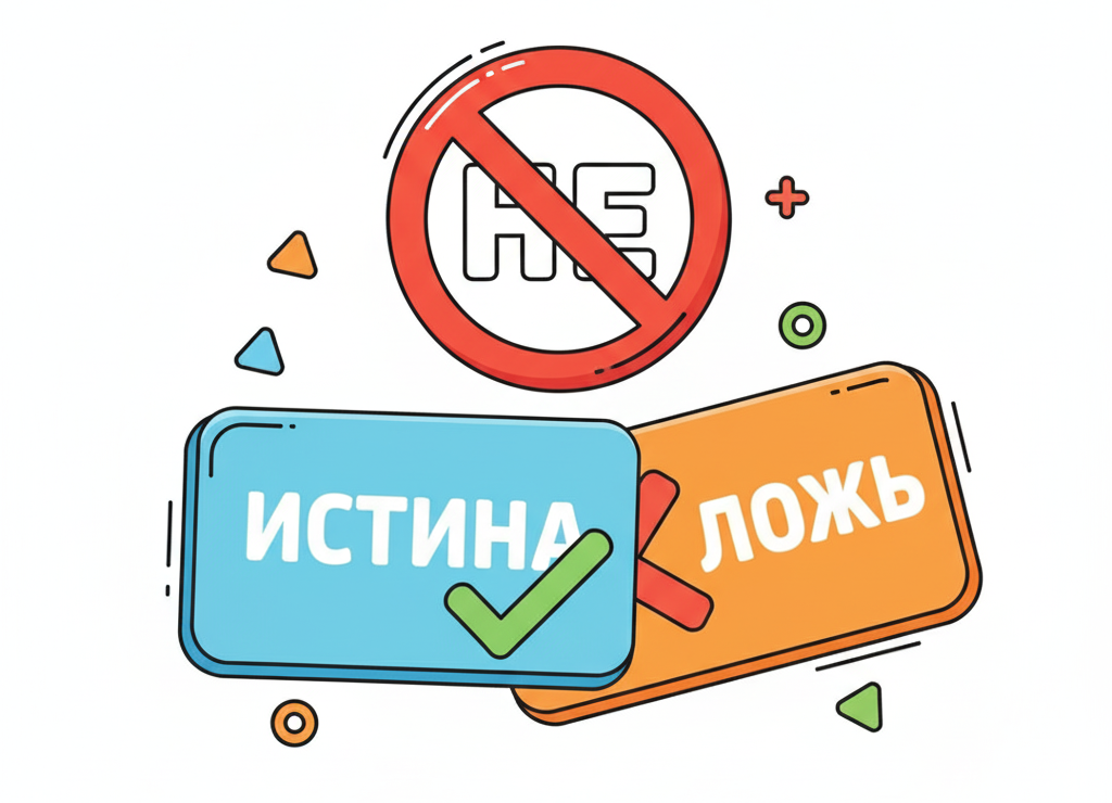 Связка НЕ переворачивает истину и ложь