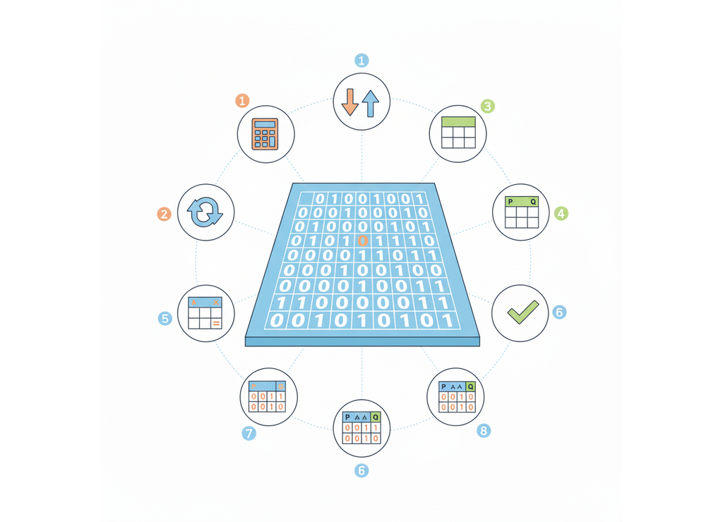 Восемь шагов — и таблица готова!