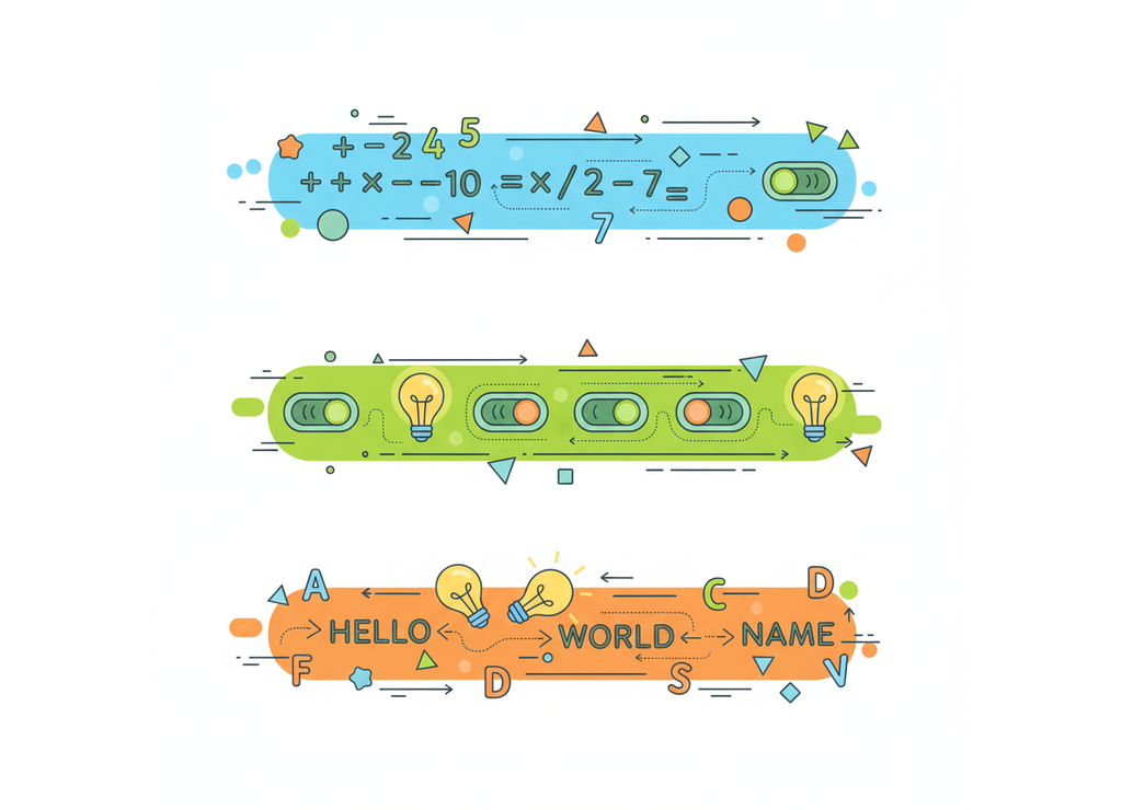 Три типа выражений: считаем числа, проверяем условия, соединяем слова