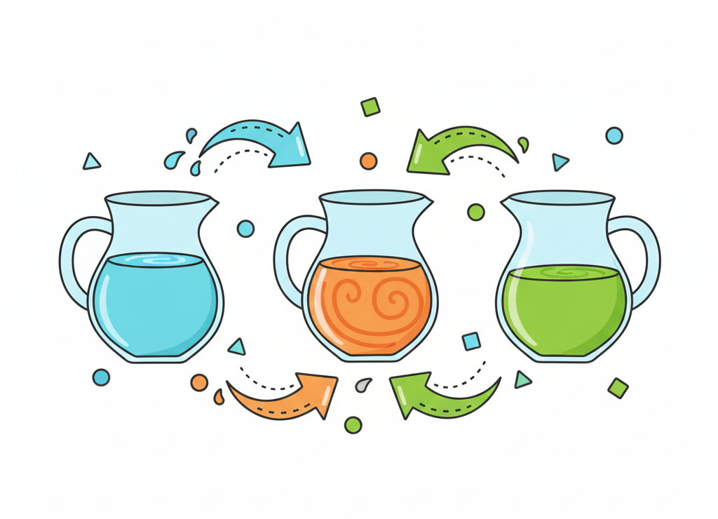 Чтобы обменять содержимое двух сосудов, нужен третий — временный