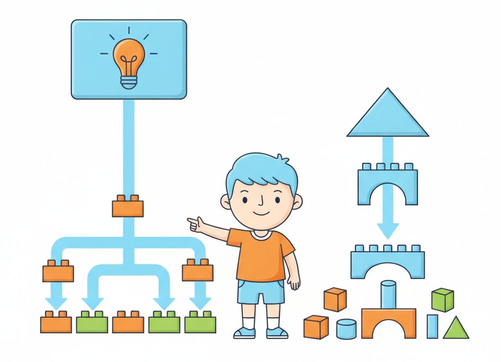 Два пути к созданию алгоритма: разбиваем сложное на простое или собираем простое в сложное