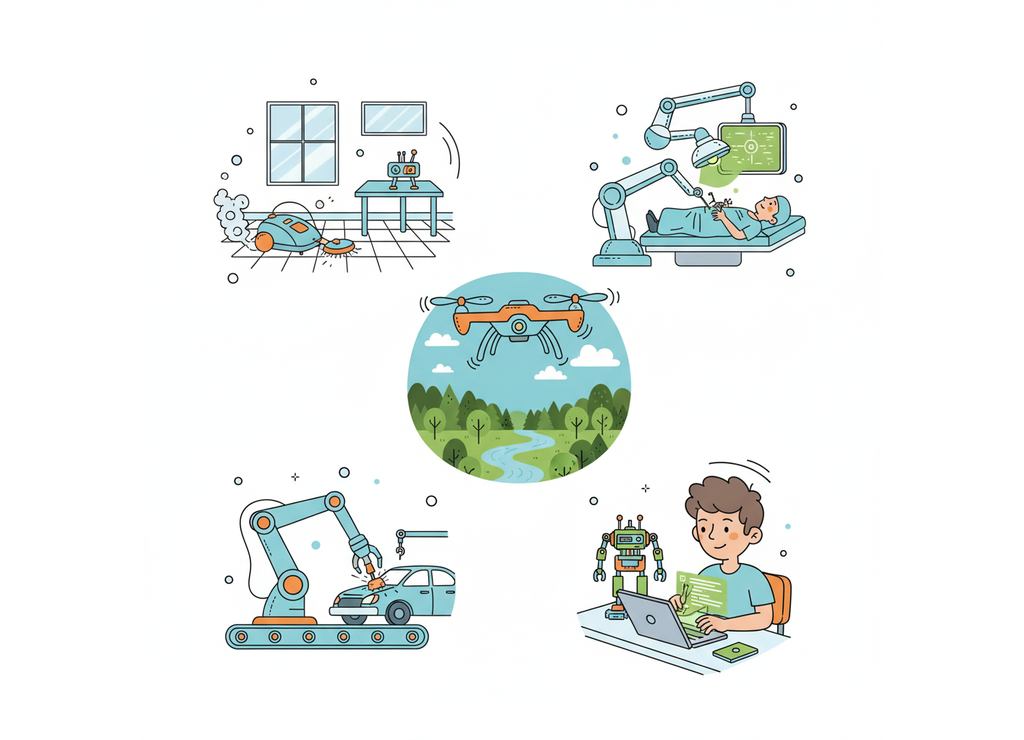 Роботы работают в самых разных сферах: от дома до космоса