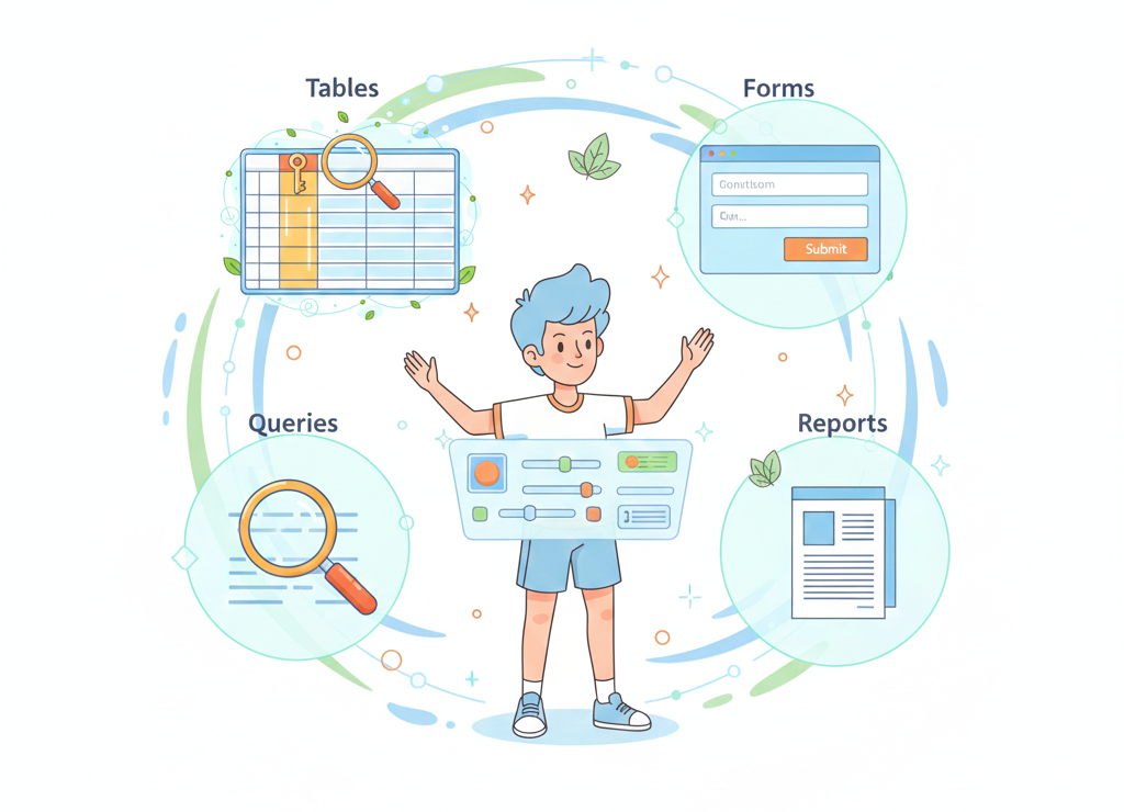 Четыре кита СУБД: таблицы, формы, запросы, отчёты